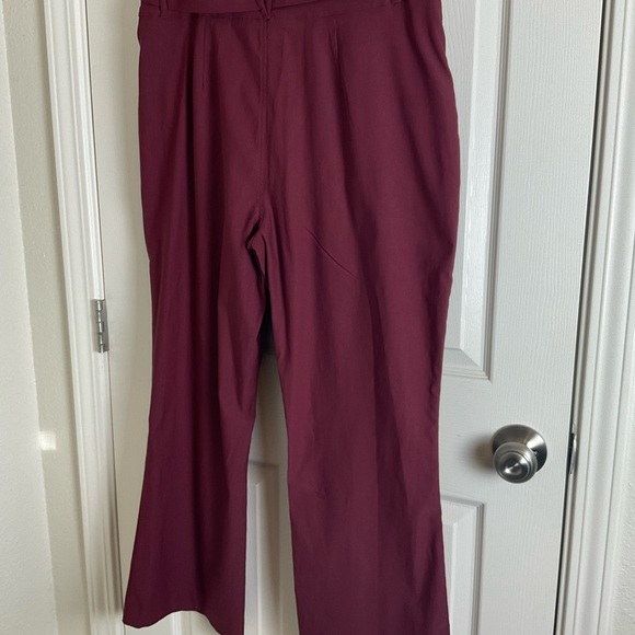 Nicole Miller Stylish Burgundy women’s Pants size 14 - Picture 12 of 14